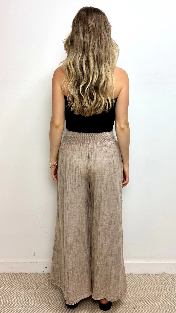 River Stonewash Shirred Pants
