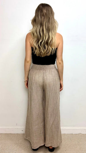 River Stonewash Shirred Pants