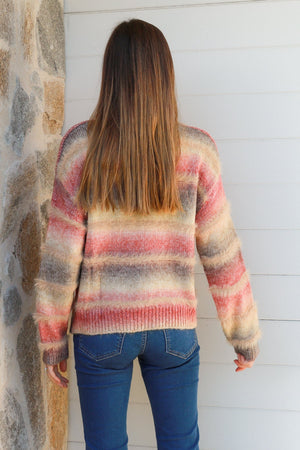 #Fur Trim Knit Jumper