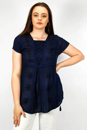 Avis Plain Short Sleeve Top