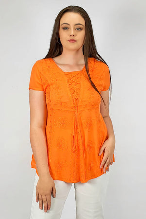Avis Plain Short Sleeve Top