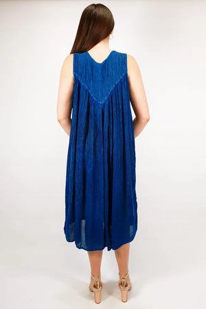 Plain Sleeveless Umbrella Maxi Dress
