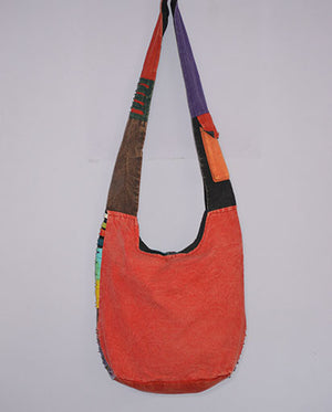 Patchwork Bird Cotton Jogi Bag