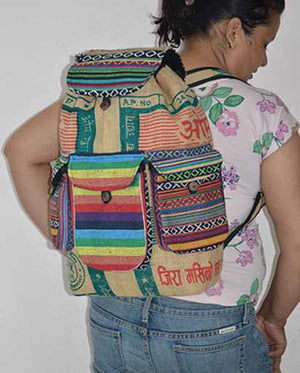 Recycled Jute Cotton Rucksack