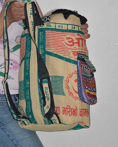 Recycled Jute Cotton Rucksack