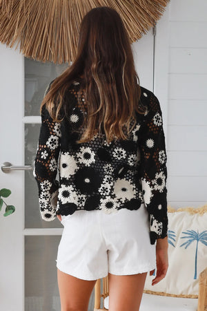 #Boho Flower Crochet Jumper