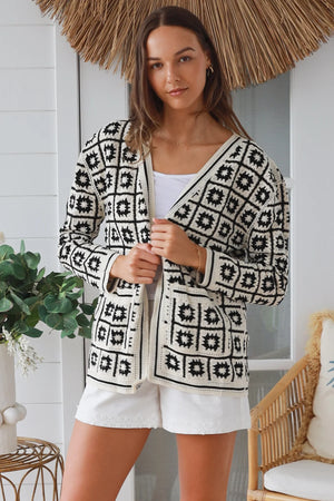 #Macey Crochet Jacket With Pockets
