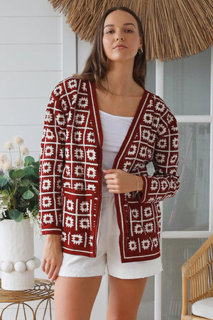 #Macey Crochet Jacket With Pockets