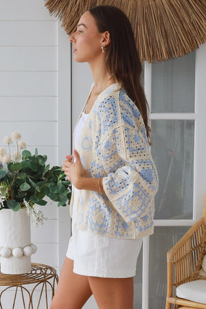 #Kianna Patchwork Crochet Cardigan