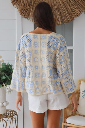 #Kianna Patchwork Crochet Cardigan