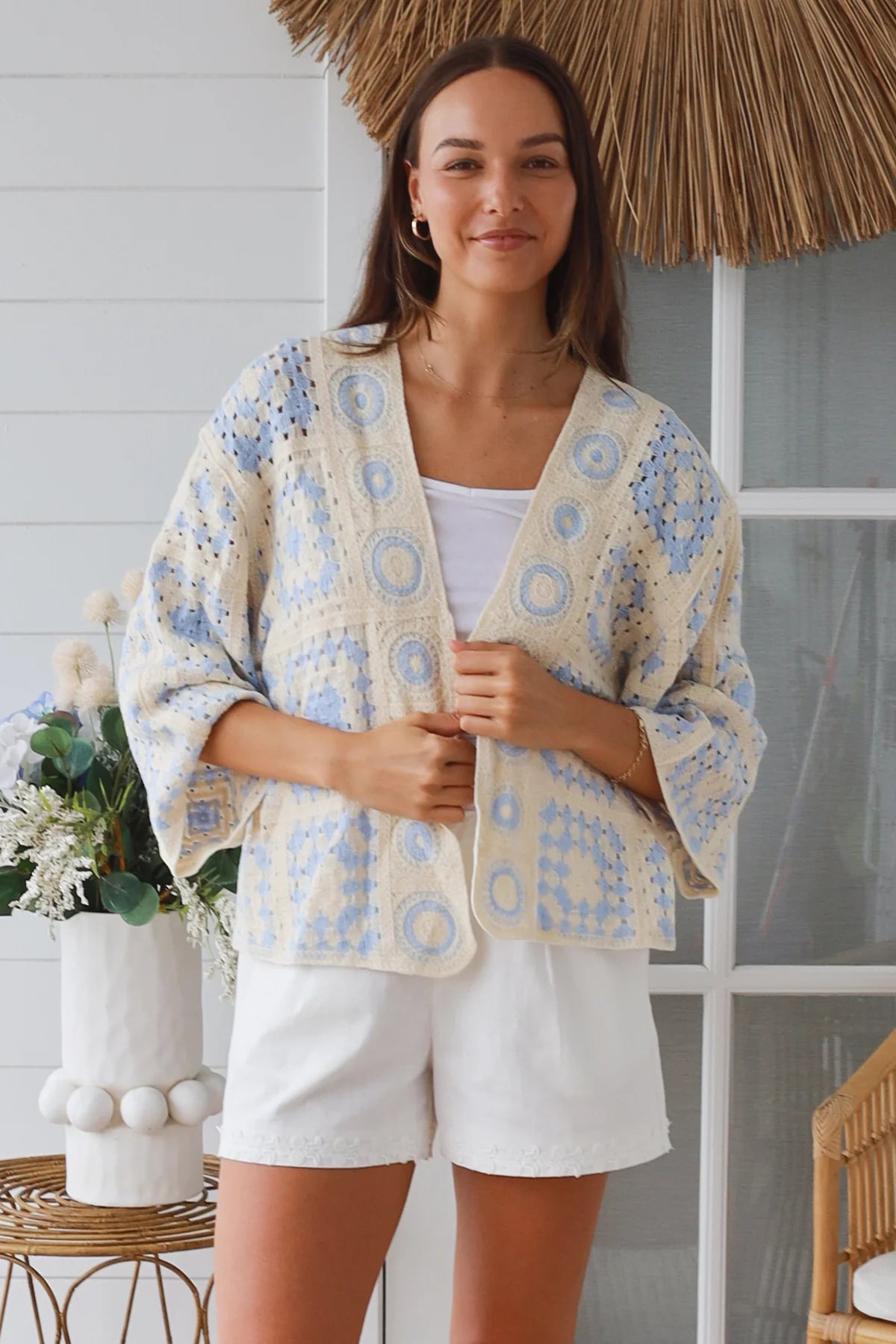 #Kianna Patchwork Crochet Cardigan