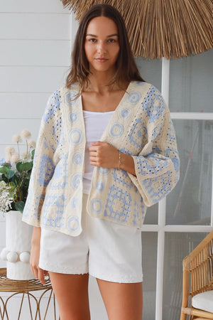 #Kianna Patchwork Crochet Cardigan