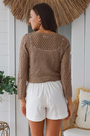 #Button Up Crochet Patchwork Cardigan