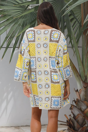 Kianna Mid-length Crochet Cardigan