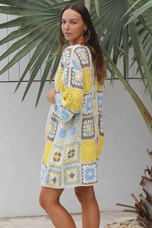 Kianna Mid-length Crochet Cardigan
