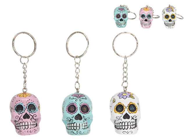 CANDY SKULL KEY RING