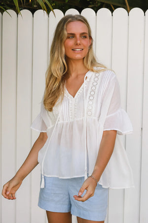 Erin Baby Doll Boho Lace Top