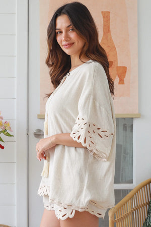 #Cutwork Lace Top
