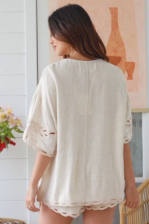 #Cutwork Lace Top
