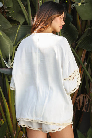 #Cutwork Lace Top