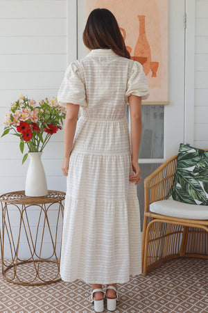 Coastal Vibes Striped Maxi Dress