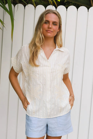 Coastal Vibes Striped Blouse
