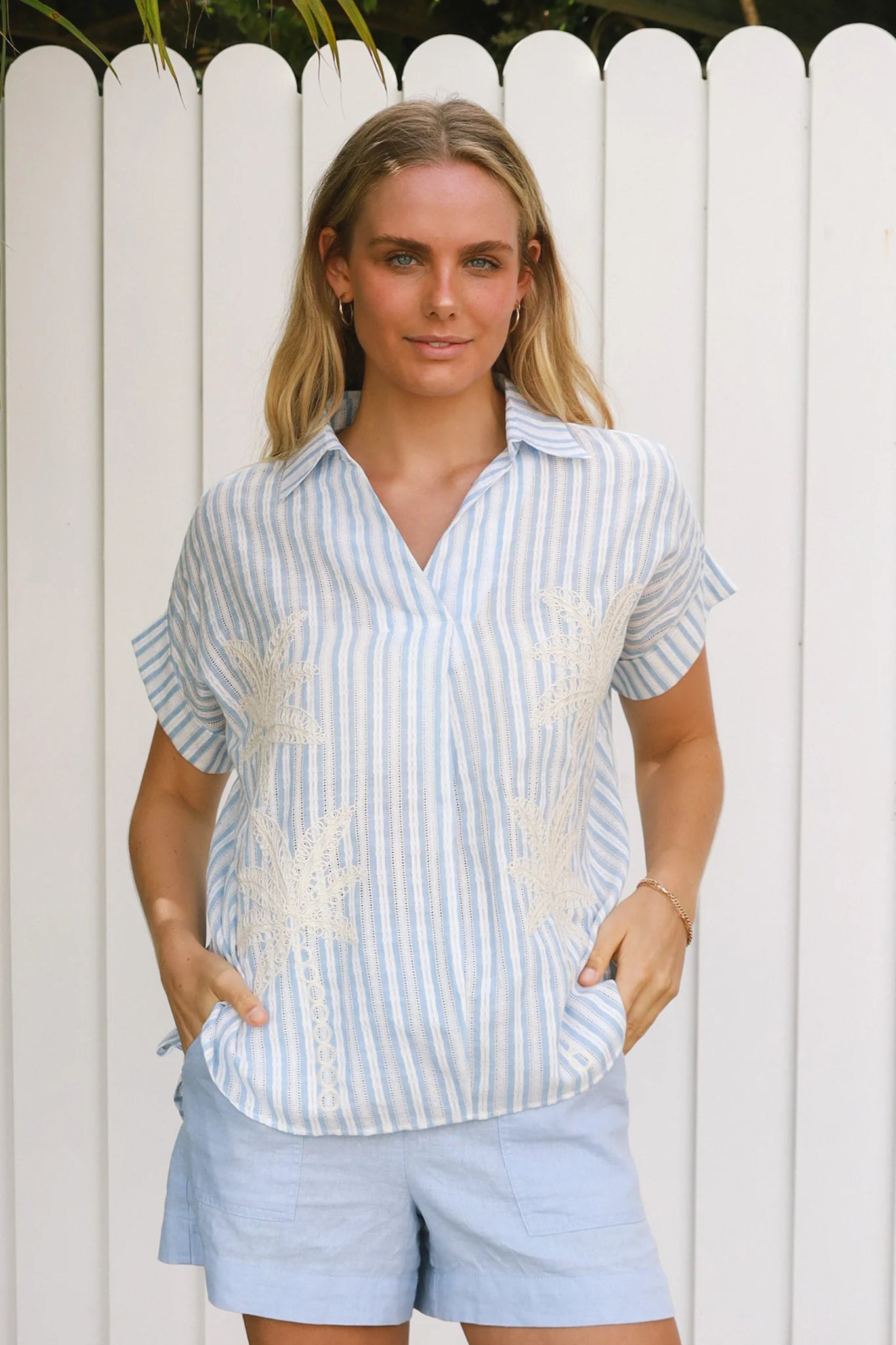 Coastal Vibes Striped Blouse