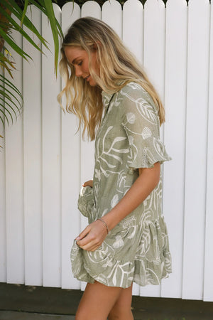 Sascha Embroidered Mini Dress