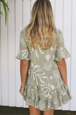 Sascha Embroidered Mini Dress