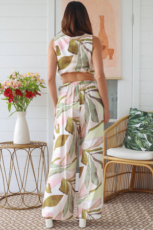 Rosita Abstract Linen Feel Pants