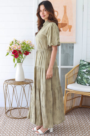 Green Palm Maxi Dress