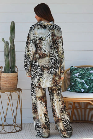 #Zara Animal Print Button Up Shirt