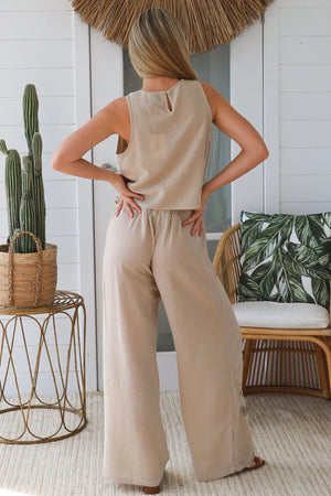 Penny Palm Tree Cutwork Singlet