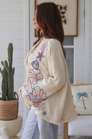 #Boho Cotton Embroidered Jacket