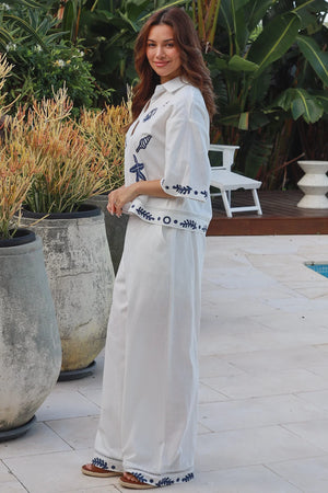 #Saskia Seaside Shirt & Pants Coordinate Set