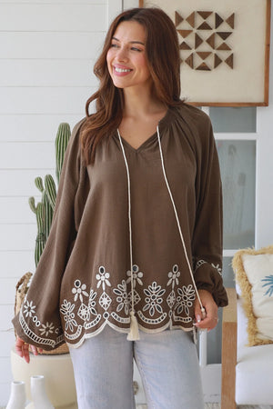 #Dolina Boho Long Sleeve Top