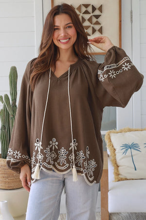 #Dolina Boho Long Sleeve Top