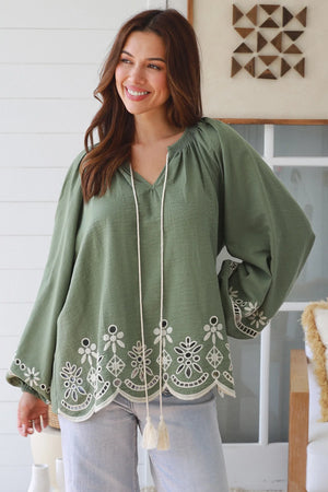 #Dolina Boho Long Sleeve Top