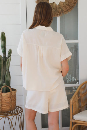 Swirl Embroidered Shirt & Short Coordinate Set