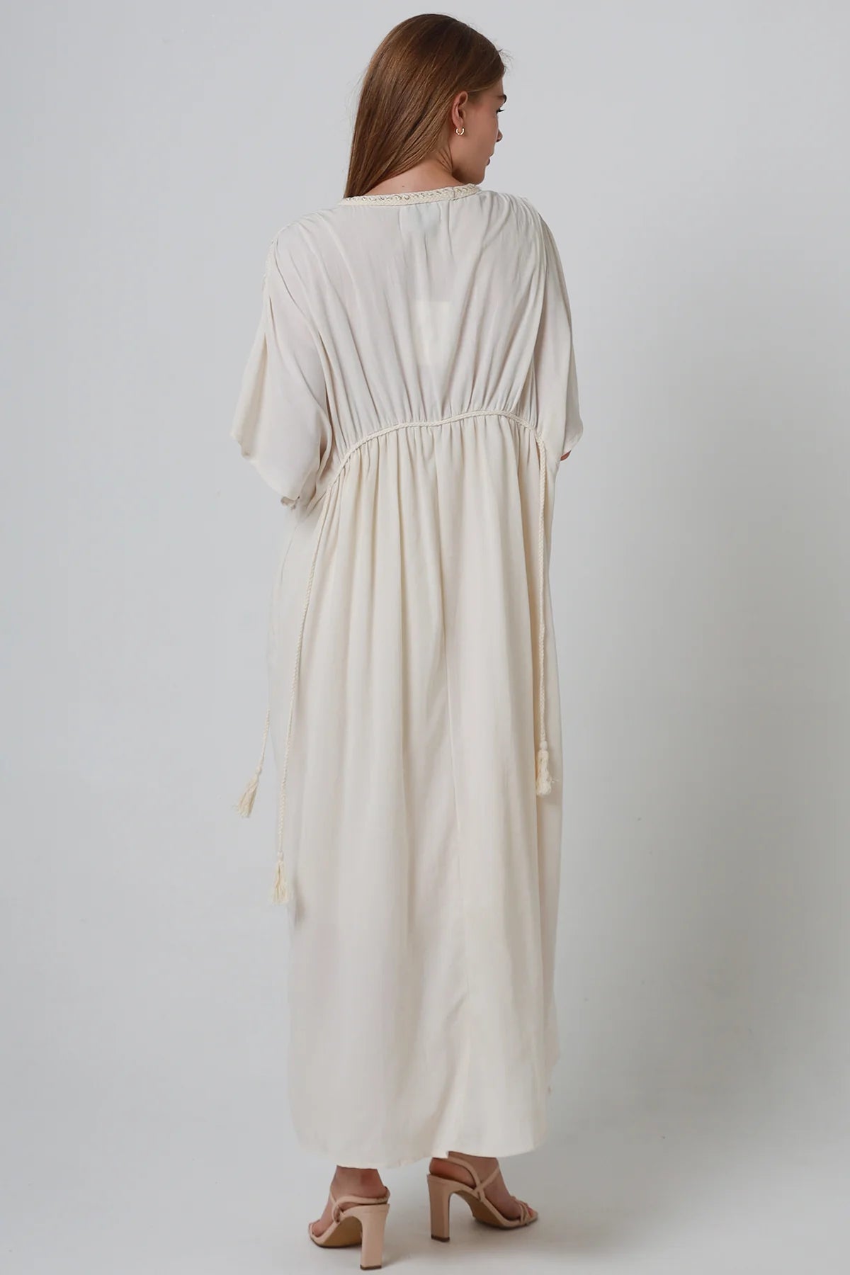 Cleopatra Floral Embroidered Maxi Dress