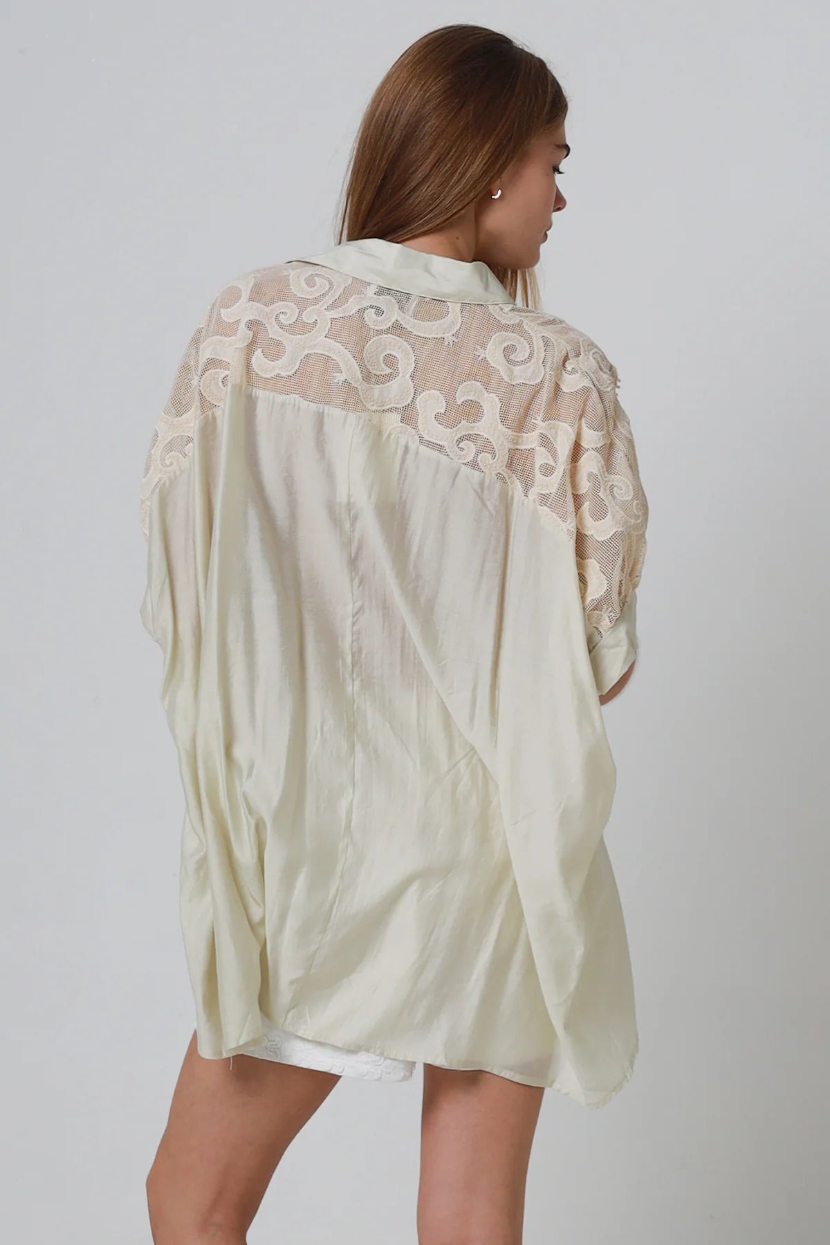 Mesh Short Sleeve Button Up Shirt