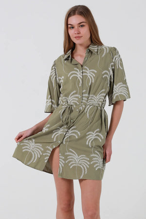 Oakley Button Up Mini Dress