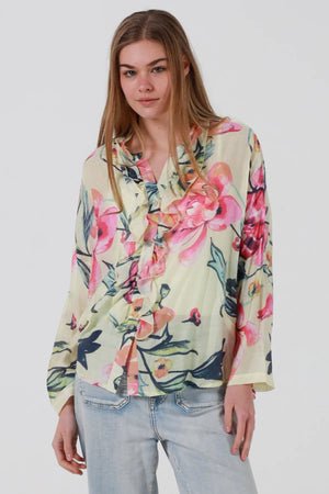 Wren Ruffled Button Up Blouse