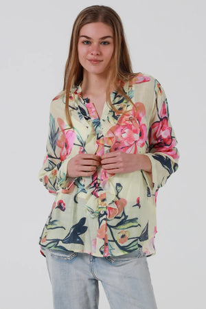 Wren Ruffled Button Up Blouse
