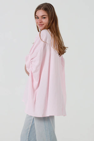 Floral Bouquet Button Up Batwing Shirt
