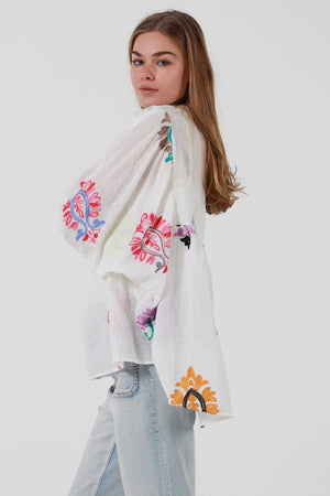 Paisley Embroidered Blouse