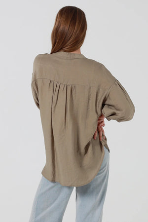 Sylvie Grandpa Collar Button Up Blouse