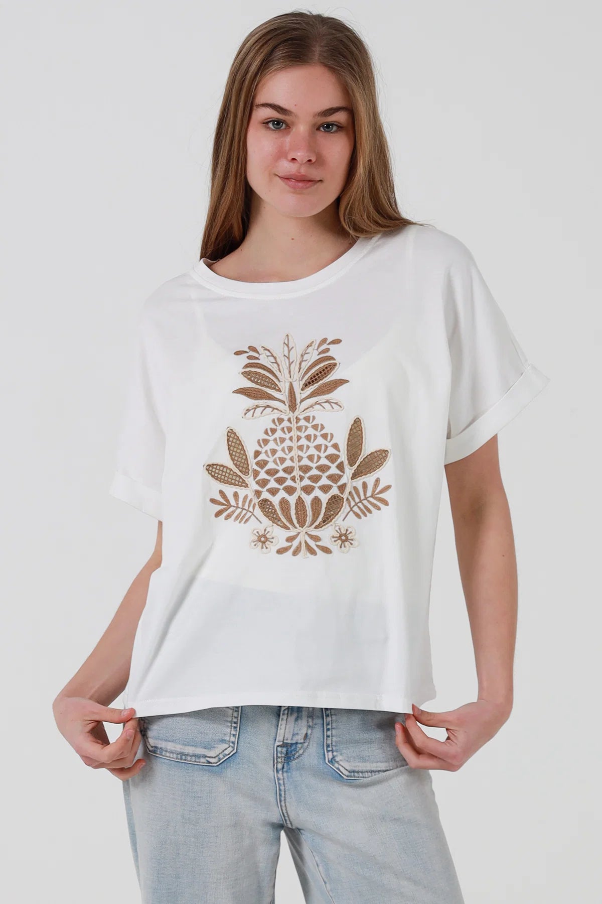 Poppy Embroidered Summer Tee