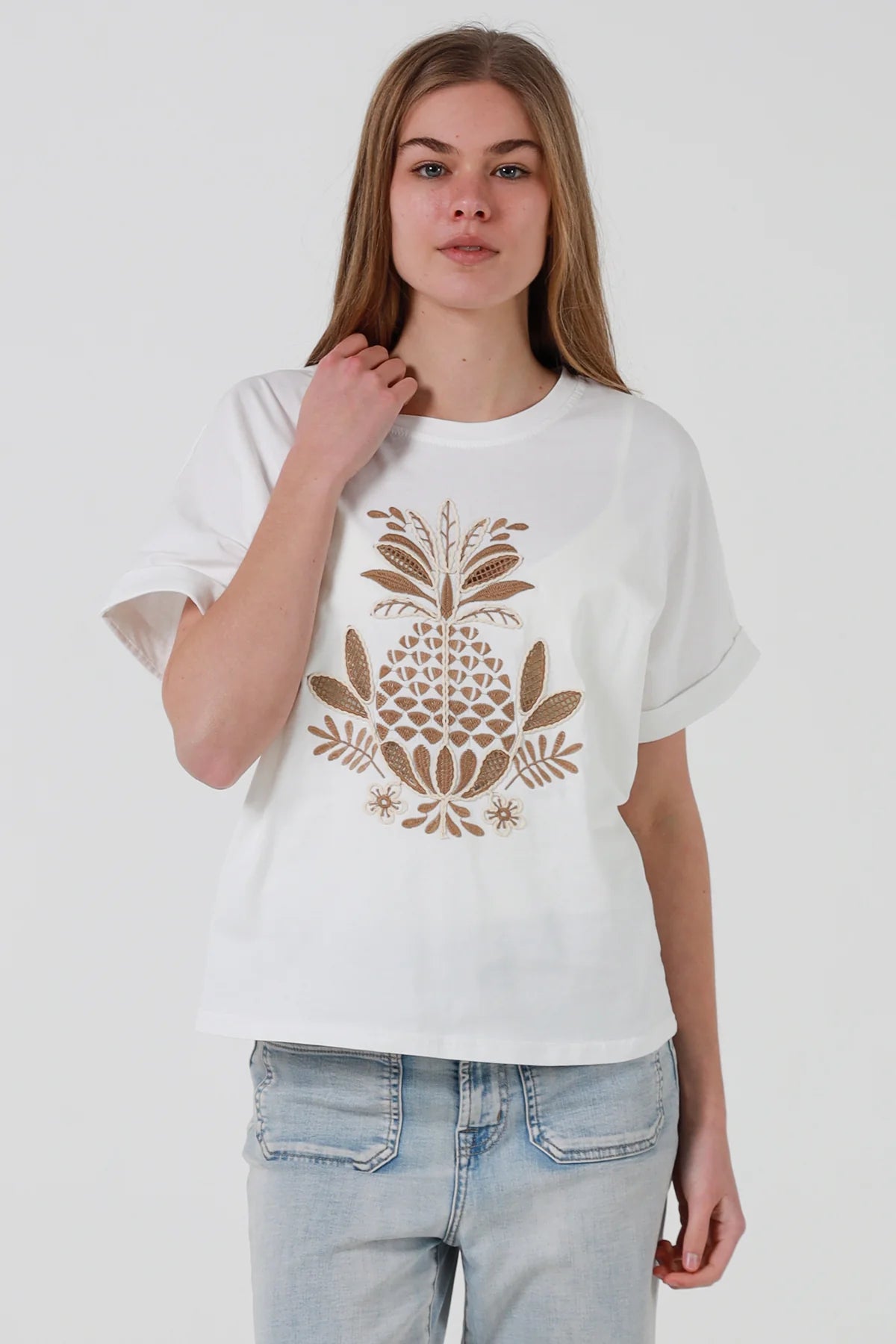 Poppy Embroidered Summer Tee