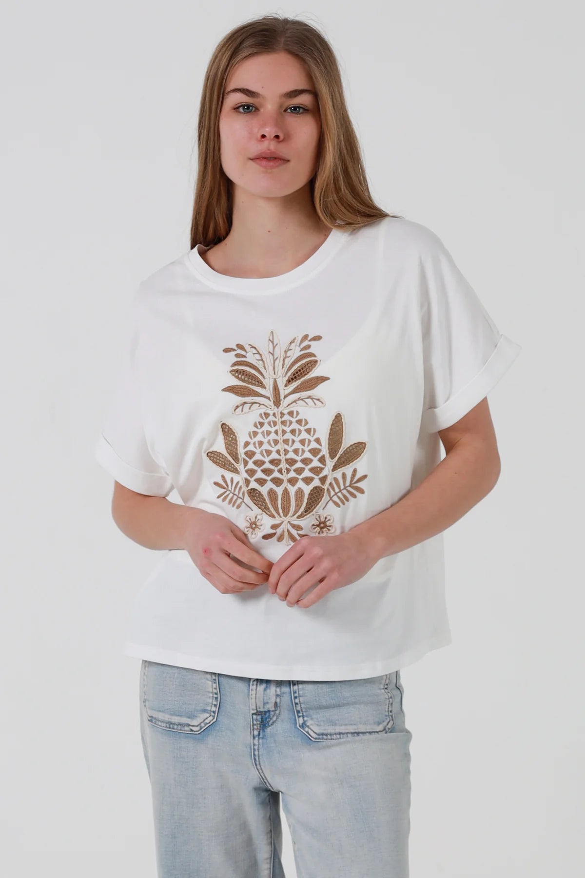 Poppy Embroidered Summer Tee